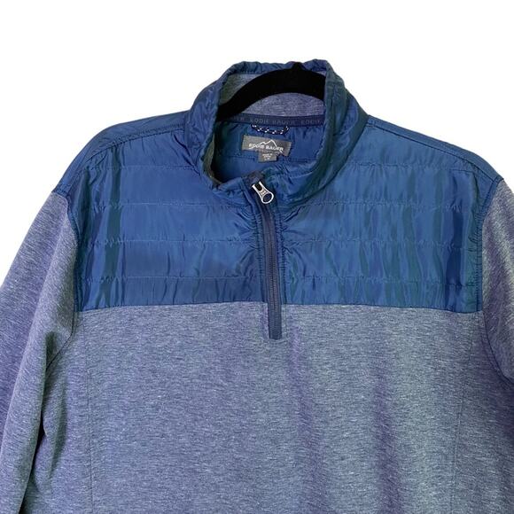 Eddie Bauer Blue 1/4 Zip Pullover Sweatshirt Size Large - Picture 3 of 6